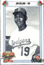 1990 Dodgers Target Baseball Baseball Card #281 Jim Gilliam 