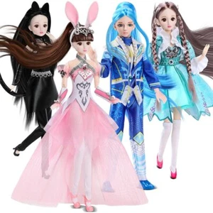 Bambola 1/6 BJD capelli lunghi 30 cm cartone animato giocattolo ragazze palla bambola articolata vestiti calza - Foto 1 di 13