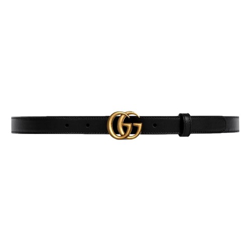 Gucci GG Marmont cintura donna sottile con fibbia colore ottone