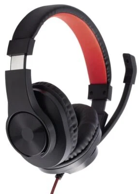 HAMA - HS-USB400 Stereo Office USB Headset, Black / Red - Image 1 of 4