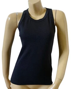 GAP Womens Size Medium Black Stretch Sleeveless Everyday Slub T Tank Top Shirt - Picture 1 of 7