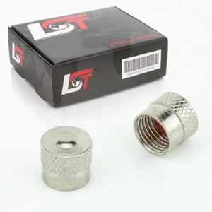 2x Dust Cap Tyre Valve Cap Silver for bmw Car Motorcycle Lorry - Picture 1 of 3