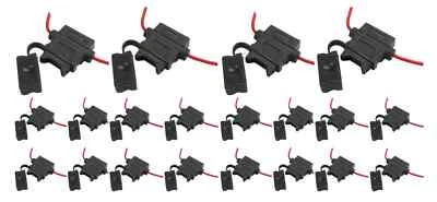 100 Pack 10 Gauge ATC Blade Fuse Holder Car Audio Automotive 12 Volt - Image 1 of 4