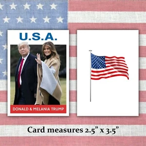 Tarjeta coleccionable de béisbol Donald and Melania Trump novedad personalizada estilo década de 1960 MAGA - Imagen 1 de 3