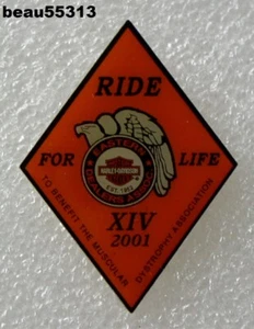 ⭐ PIN HARLEY DAVIDSON 2001 XIV ASOCIACIÓN DE DISTRIBUIDORES DEL ESTE MDA "RIDE FOR LIFE" - Imagen 1 de 1