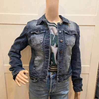 Chaqueta de mezclilla American Rag Cie ajuste elástico suave talla L Foto 1 de 4