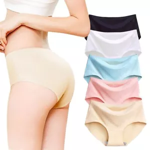 Mujer Bragas Colores Caramelo Calzoncillos Sin Rastro Sin Costuras Seda Hielo Acogedora Ropa Interior - Imagen 1 de 17
