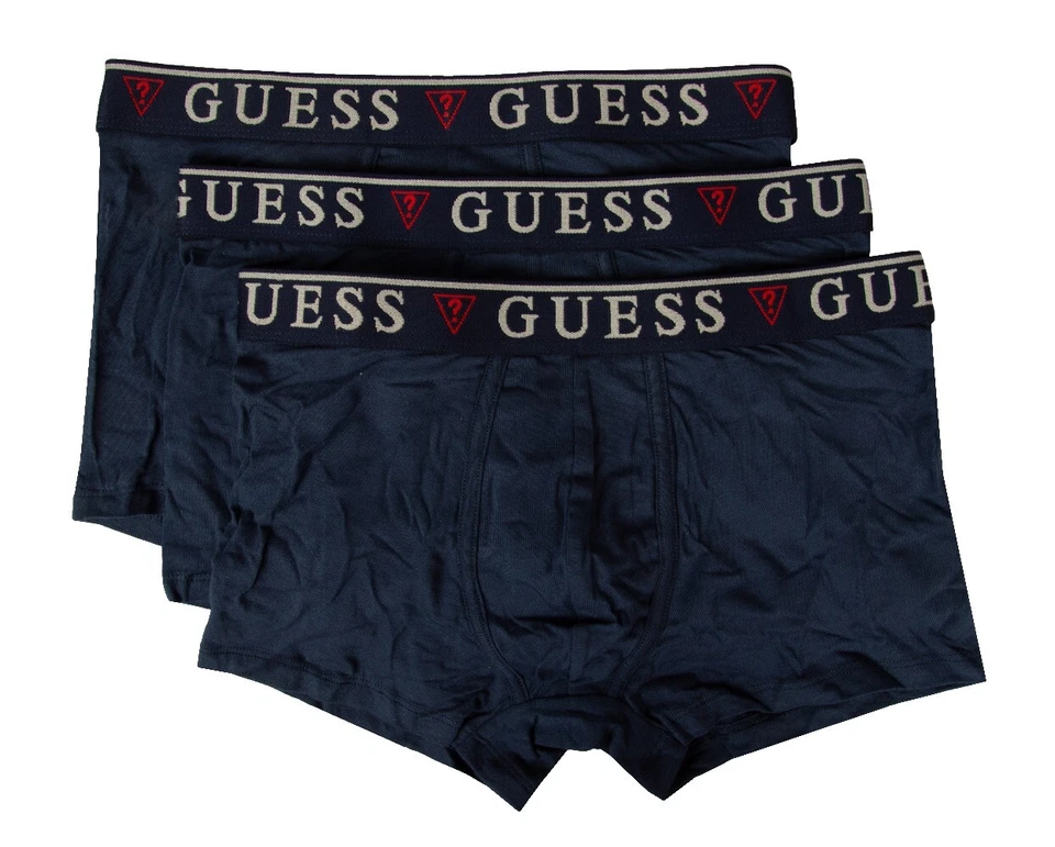 SG Boxer uomo GUESS confezione 3pezzi tripack elastico a vista cotone elasticizz - Immagine 1 di 1