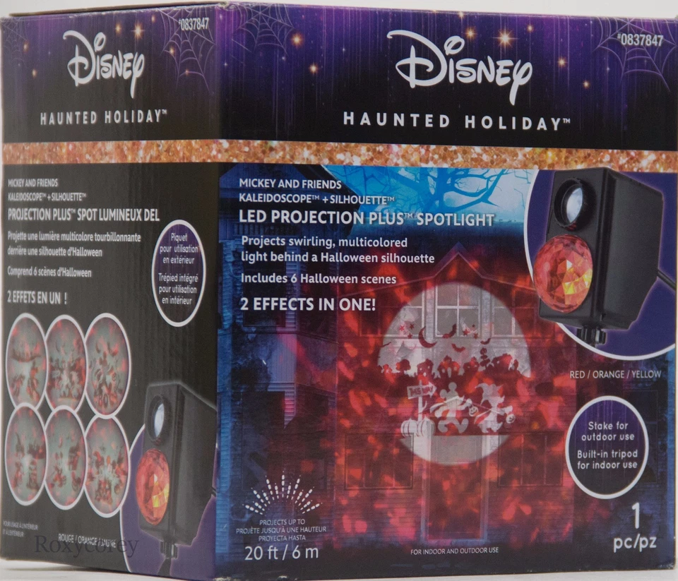Disney Haunted Holiday Mickey Projection Light 1hour Outdoor/in Halloween