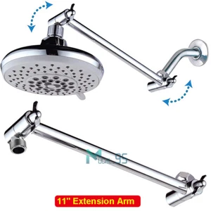 Brazo de extensión ajustable para cabezal de ducha de latón macizo 11" para baño - Bild 1 von 12