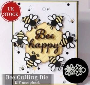 Bumble Bee Greeting Card Making Stamp Die Craft DIY Metal Cutting Scrapbooking - Picture 1 of 2