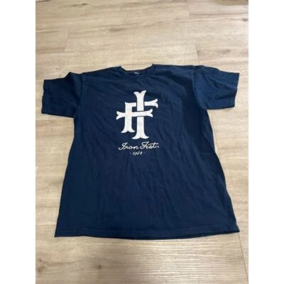 Iron Fist 1904 Black Shirt Size L Skateboards skateboarding Vtg - Image 1 of 4