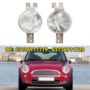 Pair of Front Indicator Light Lamp Flasher Clear Lens for Mini Cooper ZE - Picture 1 of 14