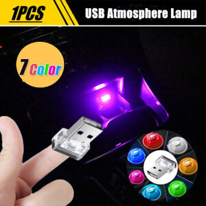 1x Mini USB RGB LED Car Interior Light Neon Atmosphere Ambient Lamp Accessories
