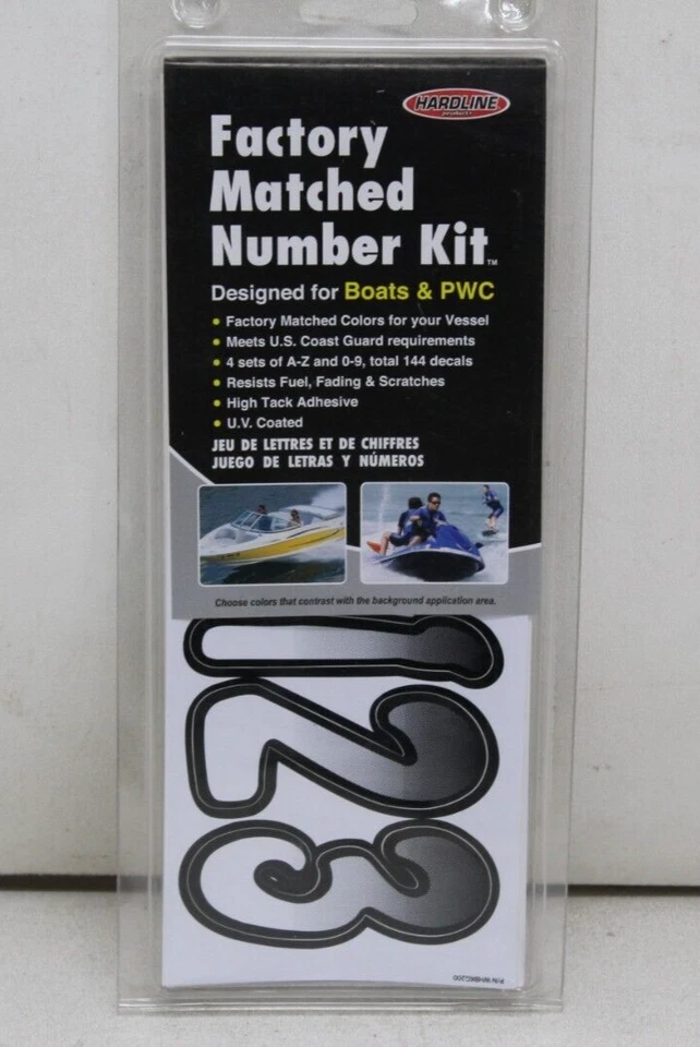 *New* Factory Matched Numbers Letters - 4 Sets - White/Black - Part # WHBKG200 - Image 1 of 3