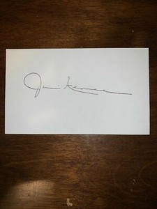 JIM FERREE - GOLFER - AUTOGRAPH SIGNED - INDEX CARD -AUTHENTIC -C2300