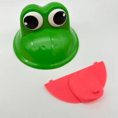 Mr. Cabezal de plástico verde boca con lengua rosa 1999 piezas de repuesto Foto 1 de 2