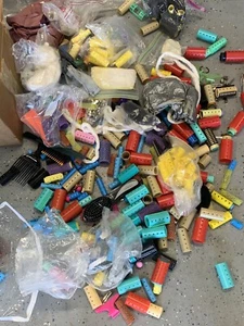 Large Lot Vintage Woman's Multi Color and Size Hair Curlers Rollers - Picture 1 of 6