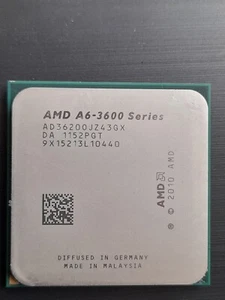 Processor AMD A6-3600 Quad-Core 2.10GHz 4MB L2 Cache Socket FM1 Desktop - Picture 1 of 3