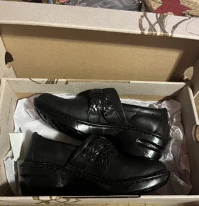 B.O.C. Scarpe nere donna 7 M Oneya zoccoli slip on tacco medio pelle - Foto 1 di 10