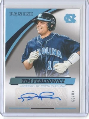 2016 Panini Collegiate North Carolina Autograph Silver Tim Federowicz /99 Auto - Image 1 of 4