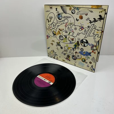Led Zeppelin III Vinyl LP 1970 UK Original A5 B5 Plum Label Peter Grant Credit - Image 1 of 4