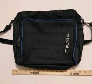 PS4 Playstation Tasche Tragetasche Schwarz Reißverschluss Griff Schultergurt Offiziell - Bild 1 von 6