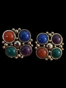 Orecchini Vintage Mogul Carol Dauplaise Grande Clip - Foto 1 di 4