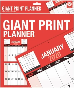 Calendario 2026 Estampado Gigante Planificador Colgante de Pared Un Mes Para Ver Organizador - Imagen 1 de 5