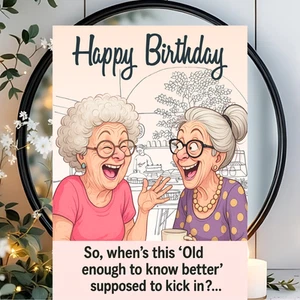 Funny Birthday Card 50th 60th 70th Humorous Card For Her, Friend, Mum, Nan - Picture 1 of 2
