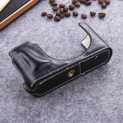PU Leather Camera Bag Case Protect Cover Half Base for Leica D-LUX typ109 D-LUX7 - Image 1 of 4
