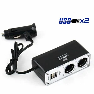 Chargeur Voiture Double USB avec Prises Jumelles pour Charge Simultanée d'Appar - Photo 1 sur 12