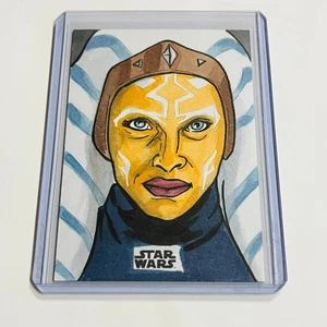 Topps 2021 Star Wars The Mandalorian S2 Ahsoka Sketch Card Michael Munshaw - Picture 1 of 3