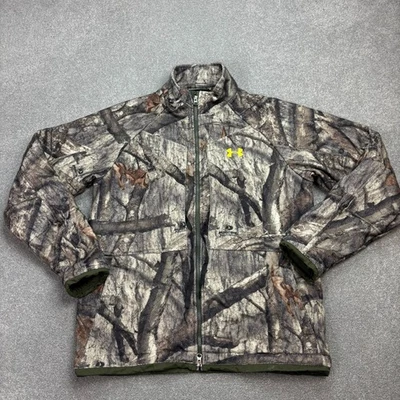 Under Armour Jacket Adult Medium Brown Workwear RealTree Lined Hunting Camo Men* - Image 1 of 4