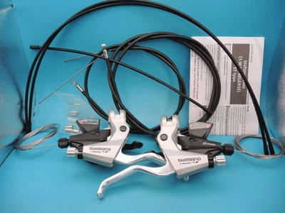 SHIMANO ALTUS 3 x 8 SPEED SHIFTERS / BRAKE LEVERS WITH CABLE SET + BOX - NEW - Image 1 of 4