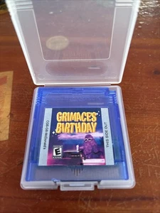 *BRAND NEW* Grimace’s Birthday BLUE CARTRIDGE For Game Boy Color/GB Advance - Picture 1 of 3