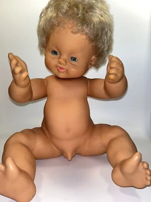 Rare Poupée Petit Frère Marque Clodray  France 1966  1ère Poupée Sexuée Poupon - Photo 1/4