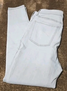 New Super High Rise Stretch Jeans Light Acid Wash 5 Pkt Jegging 13 31X29 Denim - Picture 1 of 9