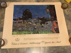 ORIGINAL GPO Post Office poster 1790 ROYAL MAIL COACH MADE AROUND 1960'S - Picture 1 of 6