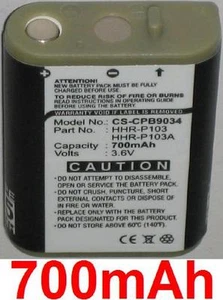Batterie HHR-P103 HHR-P103A 700mAh Pour Panasonic KX-TCA256, Vtech IP8100 - Zdjęcie 1 z 6
