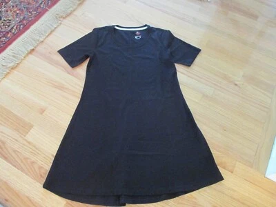 Isaac Mizrahi Pima хлопок локоть рукав черный платье новый с Ярлыками PS A371954 - Изображение 1 из 4