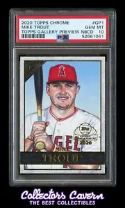 2020 Topps Chrome Topps Gallery Preview #GP1 Mike Trout PSA 10 (GEM MINT) - Picture 1 of 2