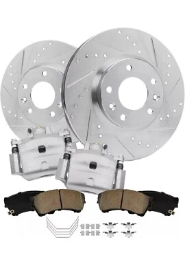 Pinzas de freno delanteras traseras perforadas para Ford Fusion MKZ 2006-2012 Foto 1 de 4