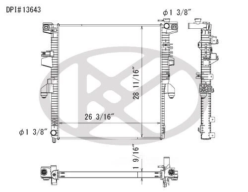 Радиатор Koyo A13643 подходит для 2017 Nissan Titan - Изображение 1 из 1