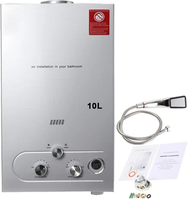 ECUTEE 10L 20KW Scaldabagno a Gas Di Petrolio Liquefatto Scaldabagno a Gas Propa - Immagine 1 di 4