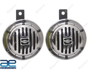 Hella 922200421 Midi Argenté Klaxon Set 12V 350/415 Hz, 108 À 118 DB (A) ECS - Picture 1 of 6