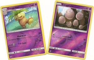 RARE EXEGGUTOR & EXEGGCUTE -2 Evolution Pokemon Set UNIFIED MINDS- REV HOLO - Picture 1 of 1