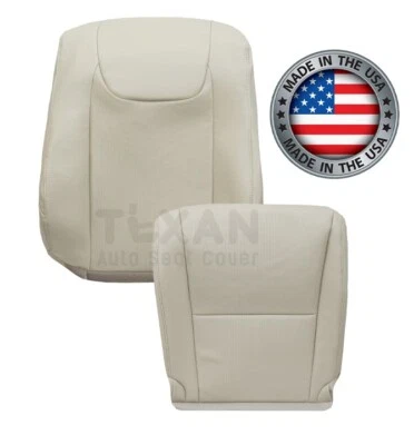 Capa de assento frontal de couro perfurada bronzeada para 2010-2015 Lexus RX350 RX450H - Imagem 1 de 4