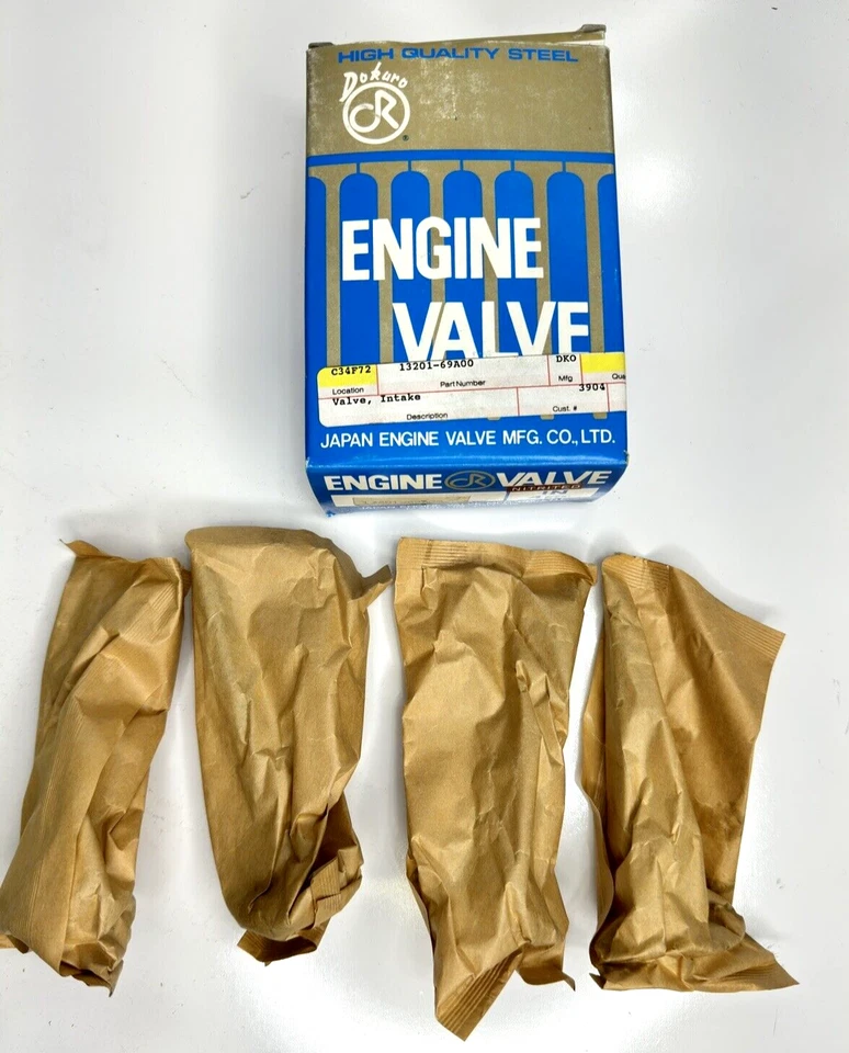 Впускной клапан DOKURO НАБОР ИЗ 4 13201-69A00 для Nissan Pulsar NX Sentra - Япония новый из старых запасов - Изображение 1 из 4