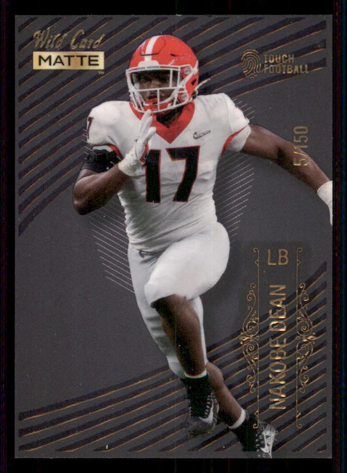 2022 Wild Card Matte Black Pattern Three #MB88 Nakobe Dean /150 - Image 1 of 2